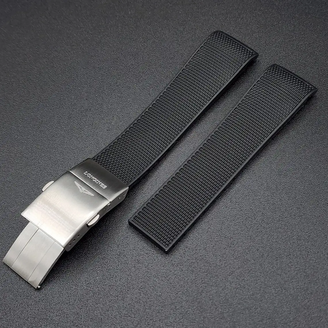 Rubber Strap for Longines Conquest Hydroconquest L3 Series 21mm - Image 6